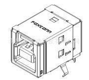 FOXCONN UEB1112C-2AK1-4H Connector USB 3.0 Right Angle, T/H 9 Pos Trusted Distributor FOXCONN UEB1112C-2AK1-4H Connector USB 3.0 Right Angle, T/H 9 Pos - Image 2