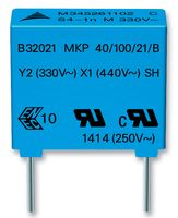 B32021A3102M289 EPCOS / TDK Film Capacitor 1.0nF 300V Radial B32021A3102M289 EPCOS / TDK Film Capacitor 1.0nF 300V Radial
