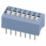 206-7 CTS DIP SWITCH SPST 7 RAISED SLIDE 0.05A 24VDC PC PINS