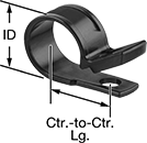 8876T32 Black Nylon Plastic Loop Clamp 8876T32 Black Nylon Plastic Loop Clamp