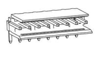 TE Connectivity / AMP 281698-8 Shrouded Connector Header 8 Position 2.54mm Pitch