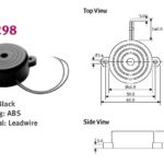 PIEZO BUZZER COLOR:BLACK HOUSING:ABS TERMINALINAL:LEAD WIRE