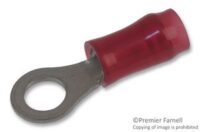 TE Connectivity / AMP 31886 Red Insulated Crimp Lug Terminal #8 Stud 22-16 AWG - Image 2