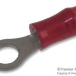 TE Connectivity / AMP 31886 Red Insulated Crimp Lug Terminal #8 Stud 22-16 AWG