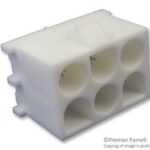 TE Connectivity / AMP 350711-1 Receptacle Housing 600V 19A 6 Position Through Hole Mount