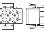 AMP 350715-1 HOUSING UNI VERSAL MATE-N-LOK 6 WAY P