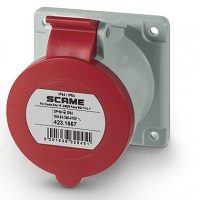 423.1667 Scame Socket IP44/54 16A 3P+N+E Flush Mounting 423.1667 Scame Socket IP44/54 16A 3P+N+E Flush Mounting