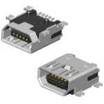 Neltron Mini USB Connector AB Socket 5 Ways R/A SMD Type.