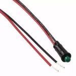 5110F5 VCC LED Panel Indicator Green 2.2V 30mA Wire Leads