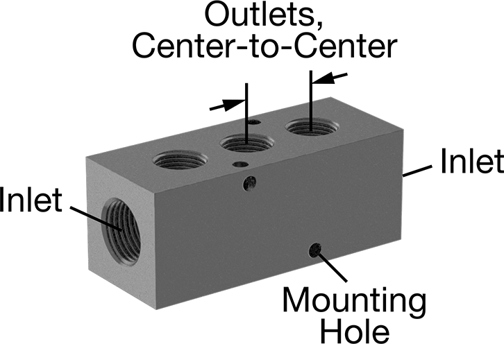 5469K111 Anodized Aluminum Right-Angle Flow Manifold Trusted Distributor 5469K111 Anodized Aluminum Right-Angle Flow Manifold