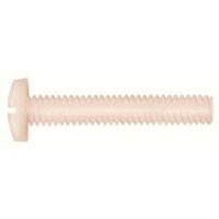 Hardware 610027 Nylon Pan Head Screw 6-32 x 1" Straight Slot