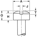 Hardware 610067-0375 Nylon Fillister Head Screw 10-32 x 0.375"