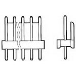 TE Connectivity / AMP 640454-2 Unshrouded Vertical Pin Header 2 Position 5A 2.54mm Pitch
