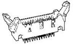 FCI 66429-238 Connector Ejector Header HDR 20 POS 2.54mm