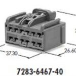 7283-6467-40 Yazaki Connector LIGHT GRAY 37.30x26.6x24.1 RoHS