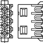 770156-5 TE-CONNECTIVITY Connector IDC PLUG 4POS 94V-2 16AWG