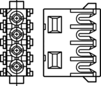 770156-5 TE-CONNECTIVITY Connector IDC PLUG 4POS 94V-2 16AWG
