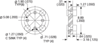 Aavid Thermalloy 7717-5-DAP Mounting Pad 4 Leads TO-5 - Image 2