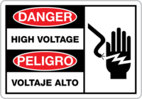7967T35 Danger-High Voltage Labels