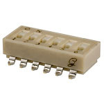 GRAYHILL 90HBW06P Switch DIP ON-OFF SPST 6 Recessed
