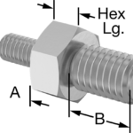 95316A150 Steel Male Hex Thread Adapter