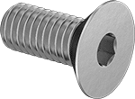 92125A210 Steel Hex Drive Flat Head Screw