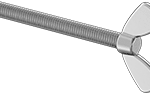 92625A110 Steel Wing-Head Thumb Screw