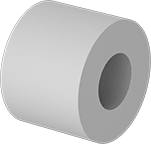94639A200 Off-White Nylon Unthreaded Spacer