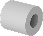 94639A201 Off-White Nylon Unthreaded Spacer