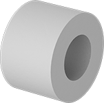 94639A453 Off-White Nylon Unthreaded Spacer