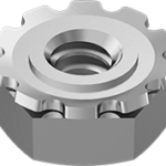 96278A007 Steel Locknut with External-Tooth Lock Washer