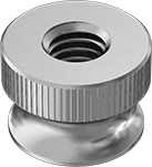 96445A370 Flanged Steel Thumb Nut M6x1mm