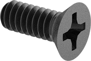 96640A115 Black-Oxide Steel Phillips Flat Head Screws
