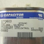 97F9603 Genteq Capacitor 20uF 6% 370VAC Motor Run; Oval