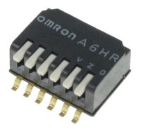 A6HR-6104 OMRON DIP Switch 6P 2.3mm Piano 0.025A 24V - Image 2