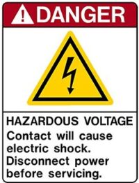 Clarion C2848-04 Adhesive Backed Label "Danger / Hazardous Voltage" - Image 2