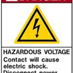 Clarion C2848-04 Adhesive Backed Label "Danger / Hazardous Voltage"