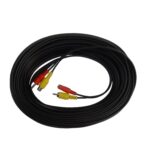 Clover Electronics CA060Y 60-Feet Power and Video RCA Cable - Small (Black)