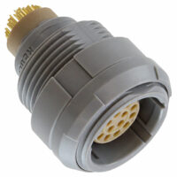 CKB.M16.GLLG Lemo Push-Pull, Detent Lock Connector Receptacle, Female Sockets 16 Position Solder Cup