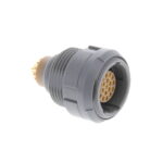 CKB.M19.GLLG Lemo Push-Pull, Detent Lock Connector Receptacle, Female Sockets 19 Position Solder Cup