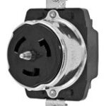 CS8369 Kellems Receptacle, 50A 250V Flush Mount, Black Trusted Distributor CS8369 Kellems Receptacle
