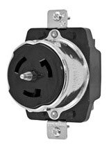 CS8369 Kellems Receptacle, 50A 250V Flush Mount, Black Trusted Distributor CS8369 Kellems Receptacle
