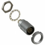 ECG.0B.303.CLL Lemo Push-Pull Connector Receptacle, Female Sockets 3 Position Solder Cup