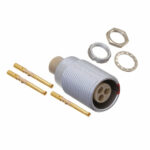ECG.0B.303.CYM Lemo Push-Pull Connector Receptacle, Female Sockets 3 Position Crimp