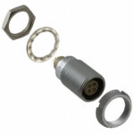 ECG.0B.304.CLL Lemo Push-Pull Connector Receptacle, Female Sockets 4 Position Solder Cup