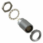 ECG.0B.304.CLN Lemo Push-Pull Connector Receptacle, Female Sockets 4 Position Solder