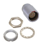 ECG.0B.309.CLL Lemo Push-Pull Connector Receptacle, Female Sockets 9 Position Solder Cup
