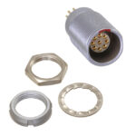 ECG.0B.309.CLN Lemo Push-Pull Connector Receptacle, Female Sockets 9 Position Solder
