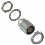 ECG.1B.304.CLL Lemo Push-Pull Connector Receptacle, Female Sockets 4 Position Solder Cup