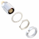 ECG.1B.308.CLN Lemo Push-Pull Connector Receptacle, Female Sockets 8 Position Solder